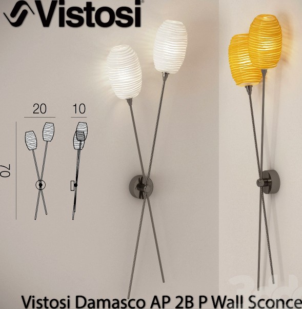 Vistosi Damasco AP 2B P Wall Sconce