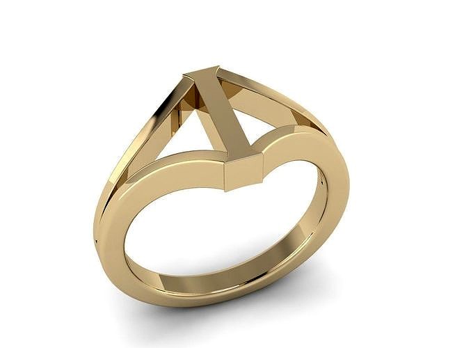 Jewelry Alphabet Ring I | 3D