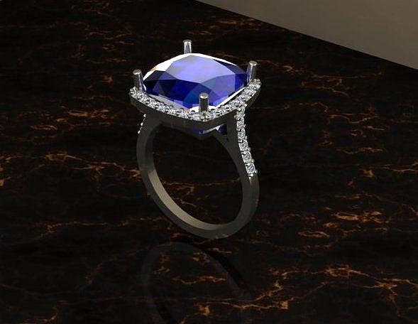 Exquisite Fashion gemstone  Ring  | 3D