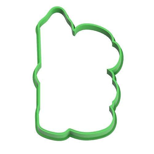 0029 Bear with a pencil cookie cutter | 3D