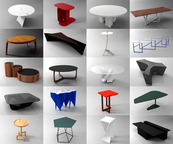 20 Tables Pack V-Ray Corona UE4 Unity