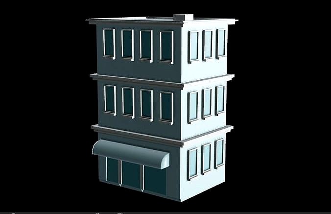 Stylized Building 1 - Mobile Game Asset
