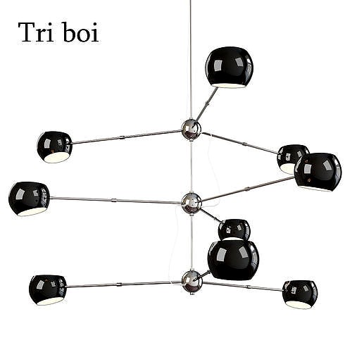 Tri Boi Chandelier No 418 by David Weeks Studio