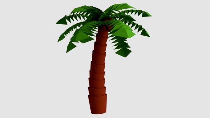 Low Poly Coconut Tree