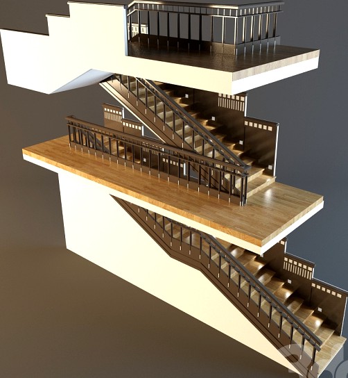 Лестница 1-3 этаж