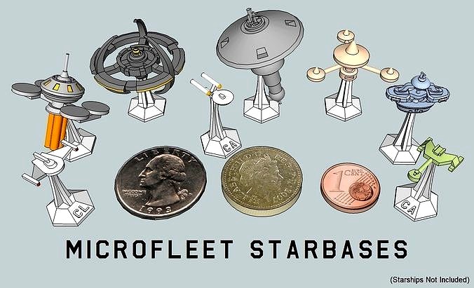 MicroFleet Starbases and Outposts Pack | 3D