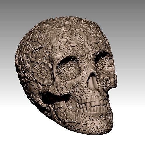 Flowered Scull | 3D