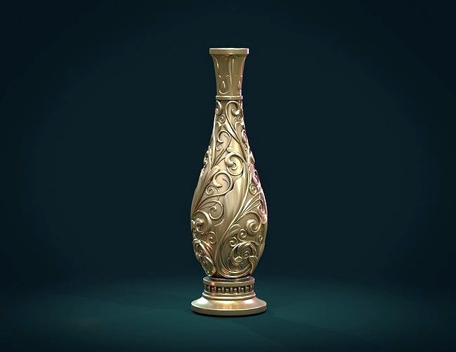 Scrollwork Vase | 3D