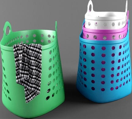 plastic laundry baskets