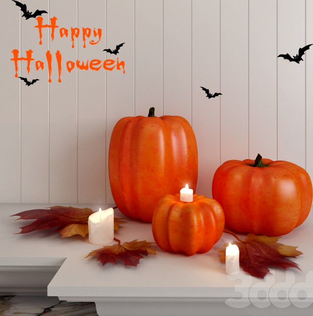 Декоративный набор с тыквой