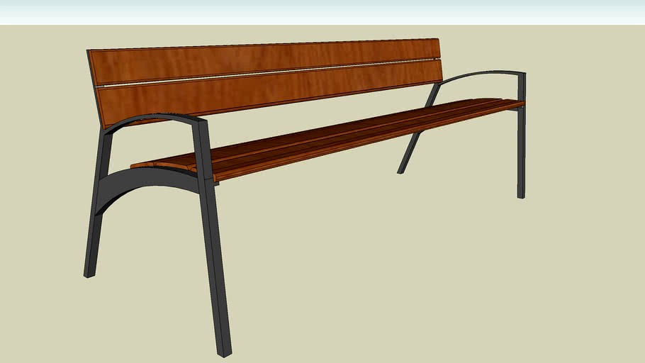 LV156 6' Vera Bench with backrest and armrests by mmcite'