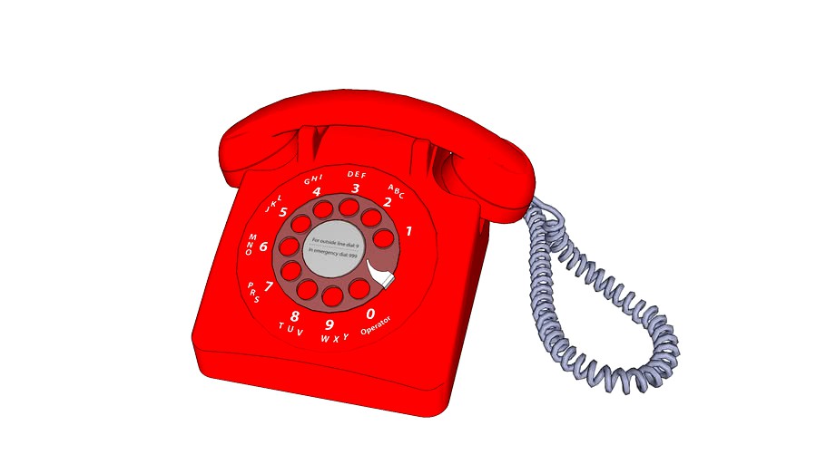 Red Rotary Telephone