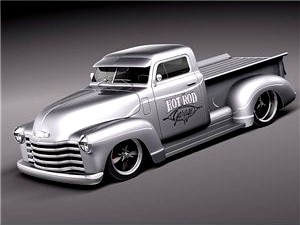 Chevrolet Pickup 1950 Street Rod Custom 3D Model