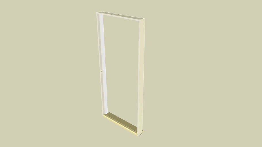 Entry Door Frame 6'8' x 3' w/ mortises for door latch & hinges