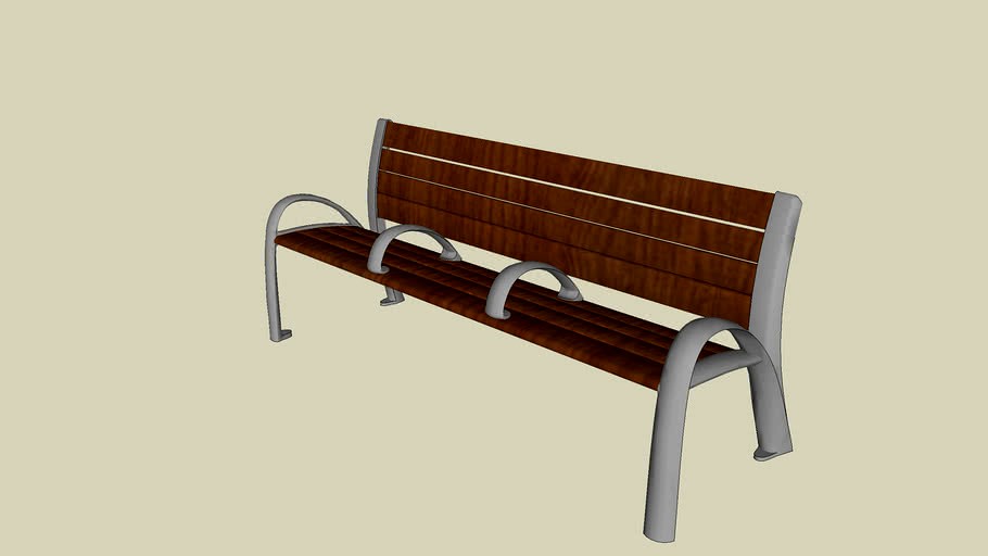 Forms+Surfaces Camber Bench, 6 foot, FSC 100% Ipé hardwood slats, two armrests