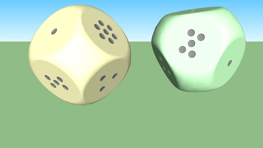 Rounded Octahedron Dice