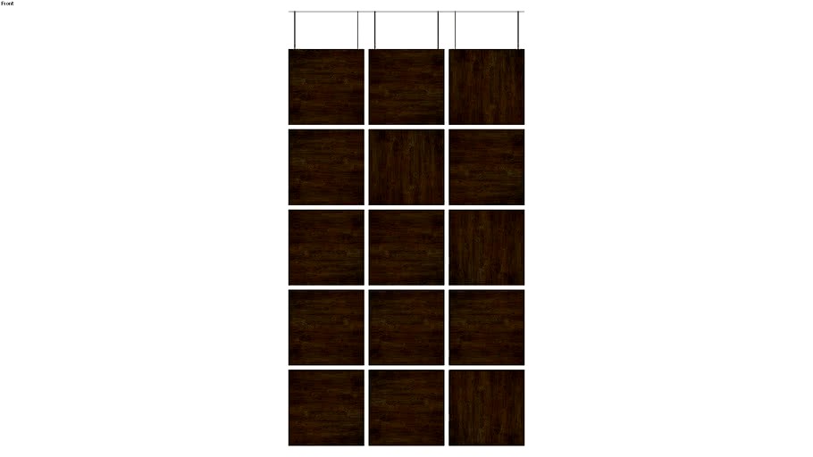 Wood Panels Room Divider - Ceiling Mounted