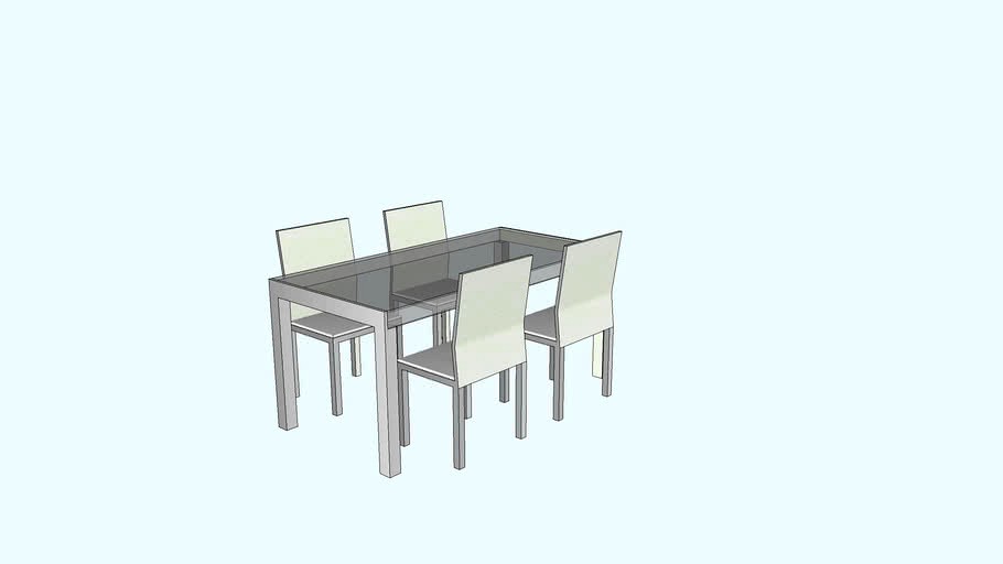 Tavolo da pranzo con quattro sedie