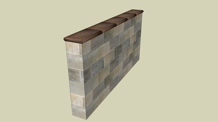 Sobremuro chasnero 50x30x5 cm color pardo, piedra artificial Bassalto