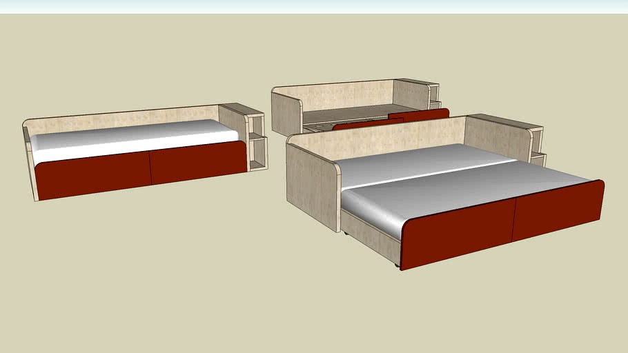 bed with storage space