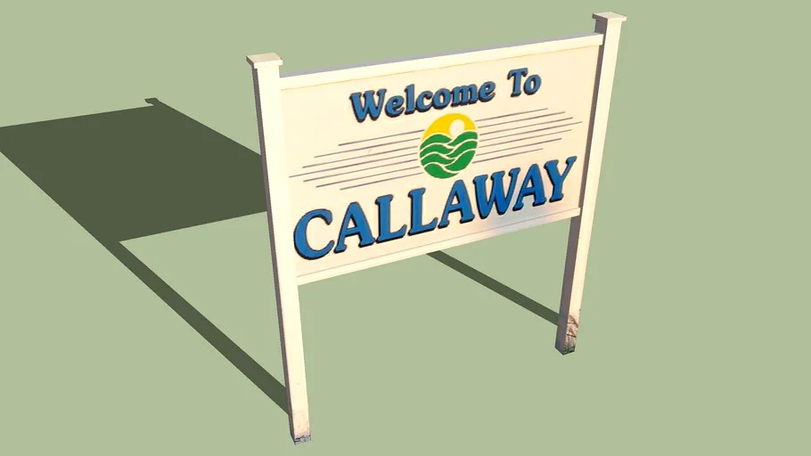 Welcome Sign Callaway, Nebraska