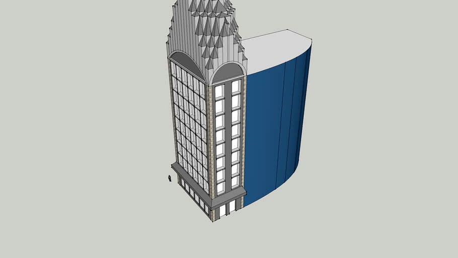 Art Deco+Modern building 3d model