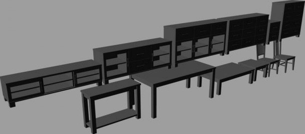 Milan Furniture Collection 3D Model