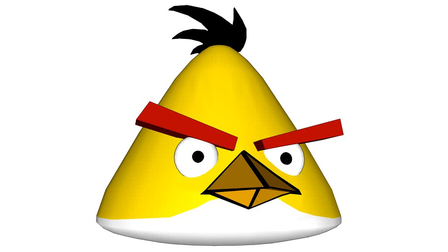 yellow bird from angry birds 3d model