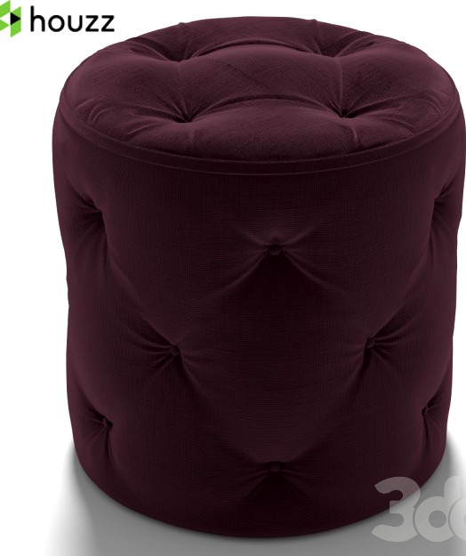 Табурет Curves Tufted Round Ottoman, Purple