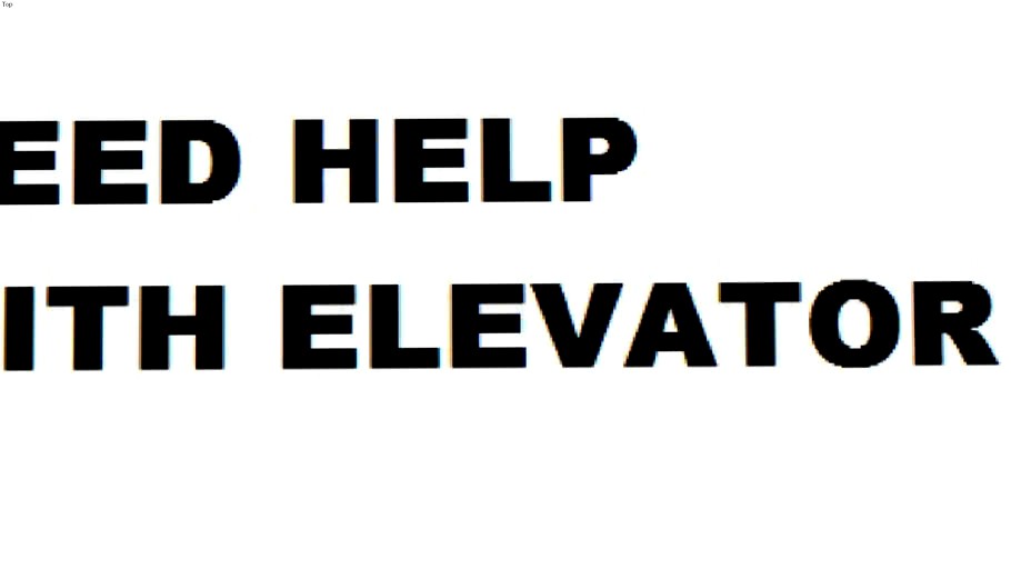 Need Help with Elevator 3d model