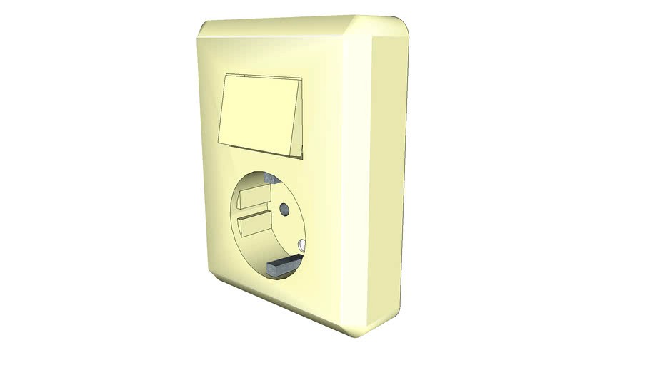 Insert outlet with switch