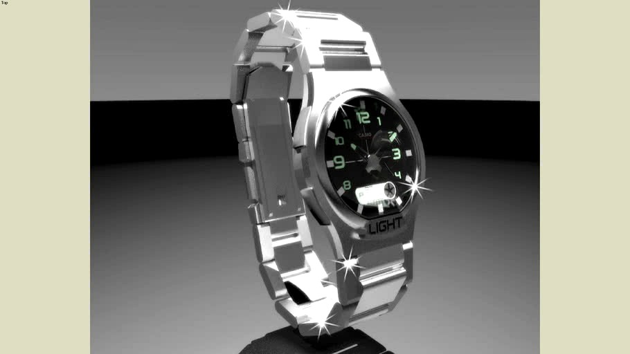 Casio Watch (3 renders and model)