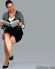 Businesswoman - BWom0012HD2-O03P19S - Ready-Posed 3D Human Model (Still)