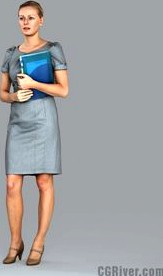 Businesswoman - BWom0011HD2-O02P07S - Ready-Posed 3D Human Model (Still)