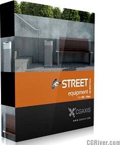 3D Model Volume 30 Street Equipment FBX OBJ - CGAxis