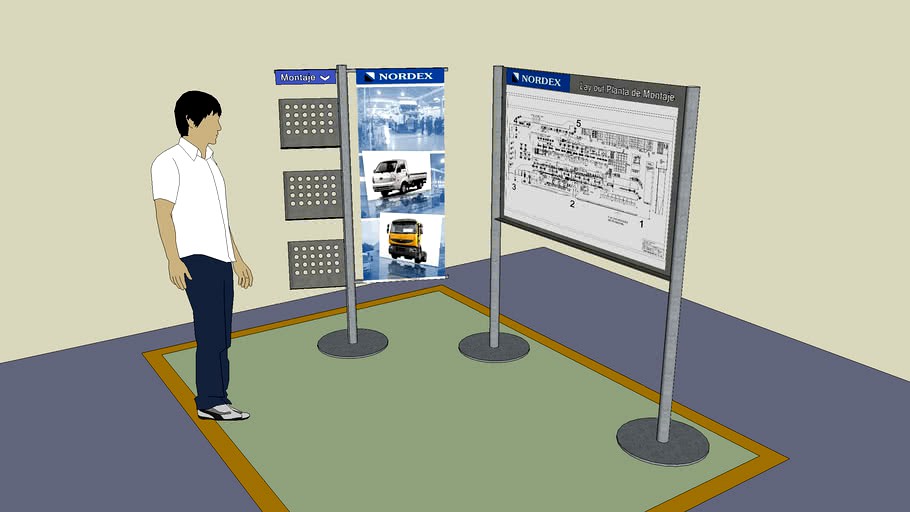 modulos informativos / company display 3d model