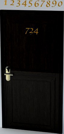 Hotel Emergency Exit Door3d model