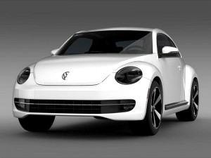 VW Beetle Turbo Black 2012 - 3D Car for Maya