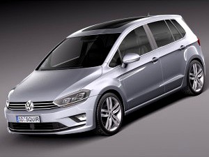 Volkswagen Golf Sportsvan 2015 - 3D Model