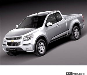 Chevrolet Colorado 2012 Extended Cab - 3D Model