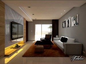 Living room 01- 3D Model