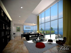 Living room 02- 3D Model