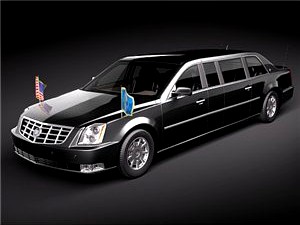 Cadillac DTS Armored Presidental Limousine 3D Model