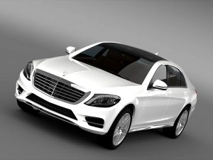 Mercedes Benz S 300 BlueTec Hybrid W222 2013 - 3D Car for Maya