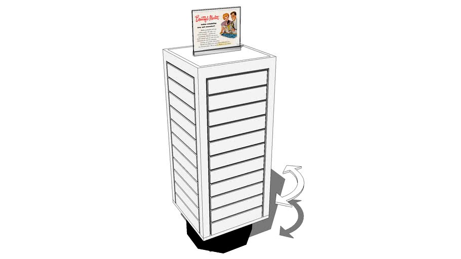 Marlite Slatwall - Floor Display Spinner Cube