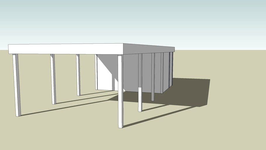 Carport l/b/h 9,00/4,00/2,40, Abstellraum