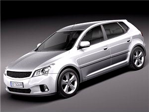 General Average Hatchback 2010 3D Model