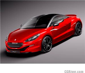 Peugeot RCZ R 2014 - 3D Model