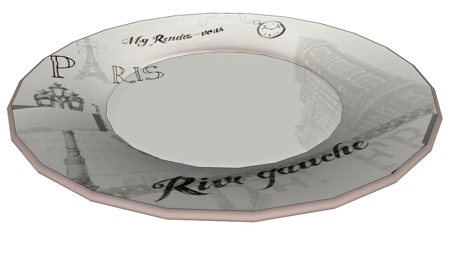 assiette plate Rive gauche, Maisons du monde. Rèf. 119.788 Prix: 4,90