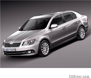 Skoda Superb sedan 2014 - 3D Model